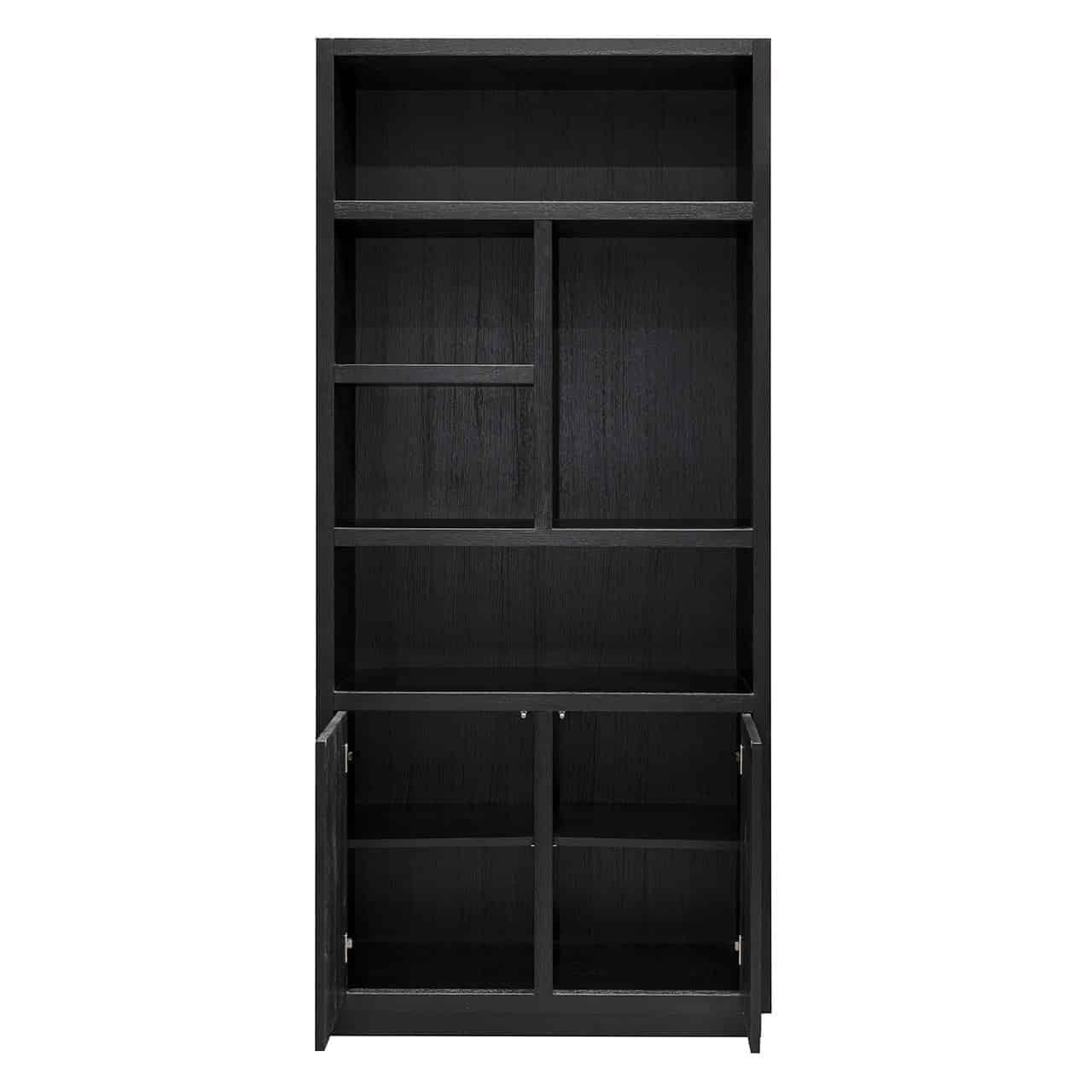 Richmond Interiors 2-türiger Bücherschrank Oakura | schwarz