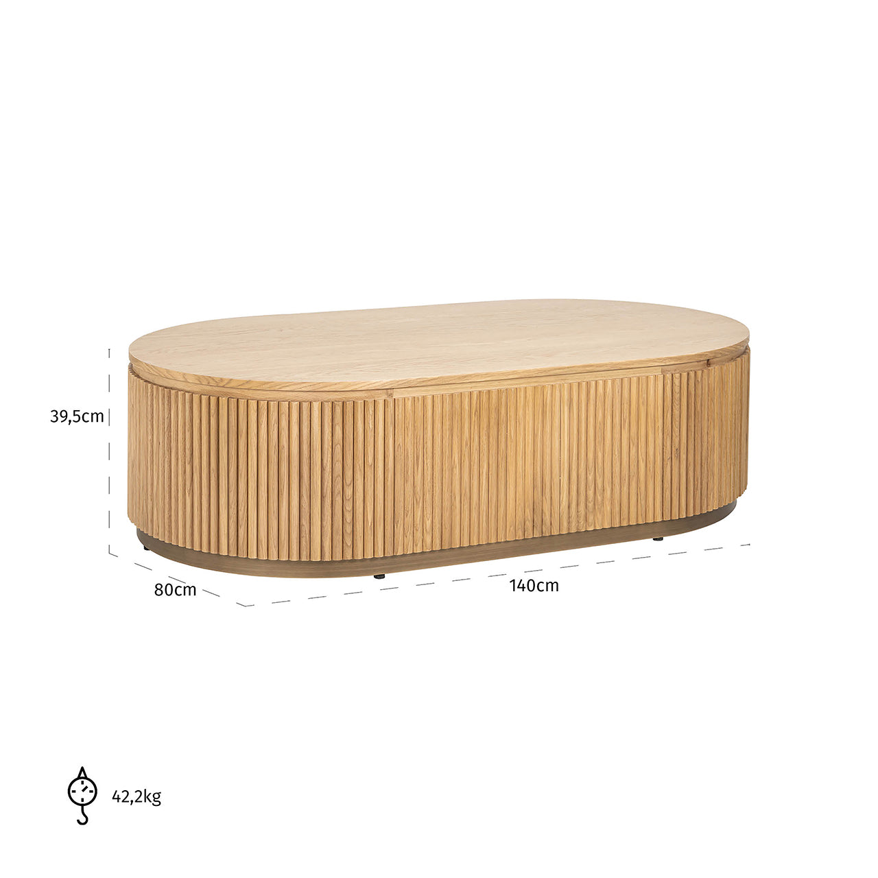 Richmond InteriorsOval Coffee Table Belfort | Natural oak