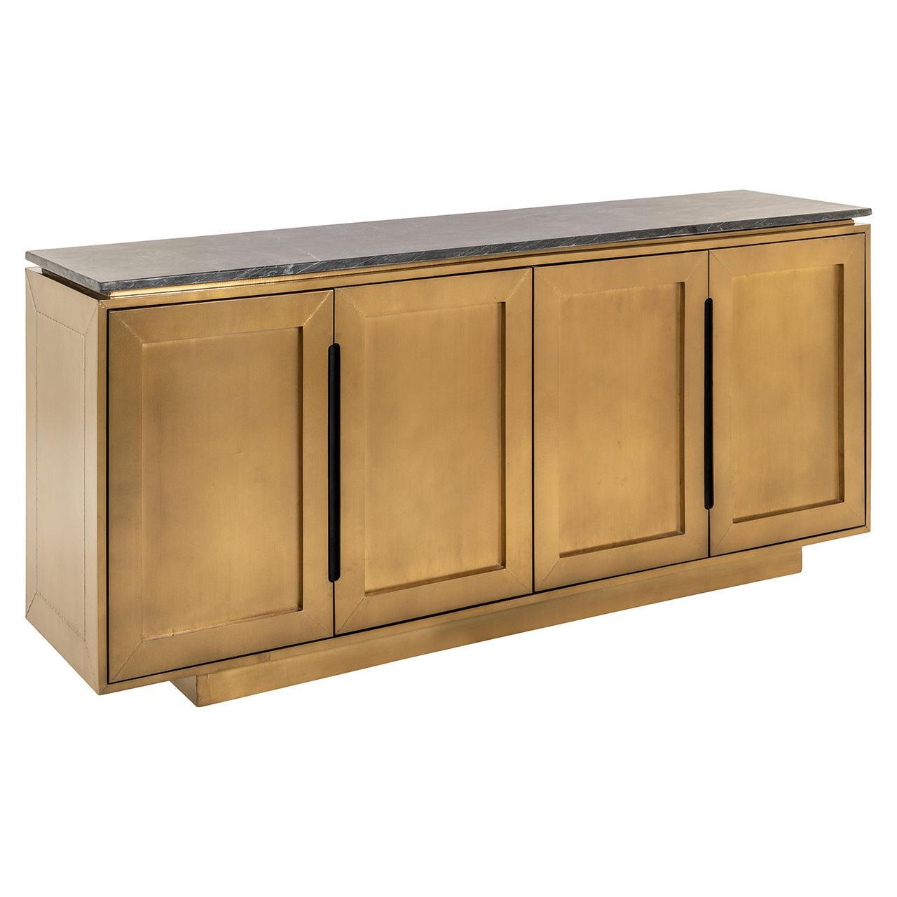 Richmond Interiors 4-türiges Marmor-Sideboard Finsbury | Gold