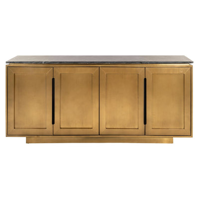 Richmond Interiors 4-türiges Marmor-Sideboard Finsbury | Gold