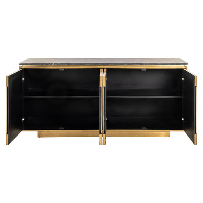 Richmond Interiors 4-türiges Marmor-Sideboard Finsbury | Gold