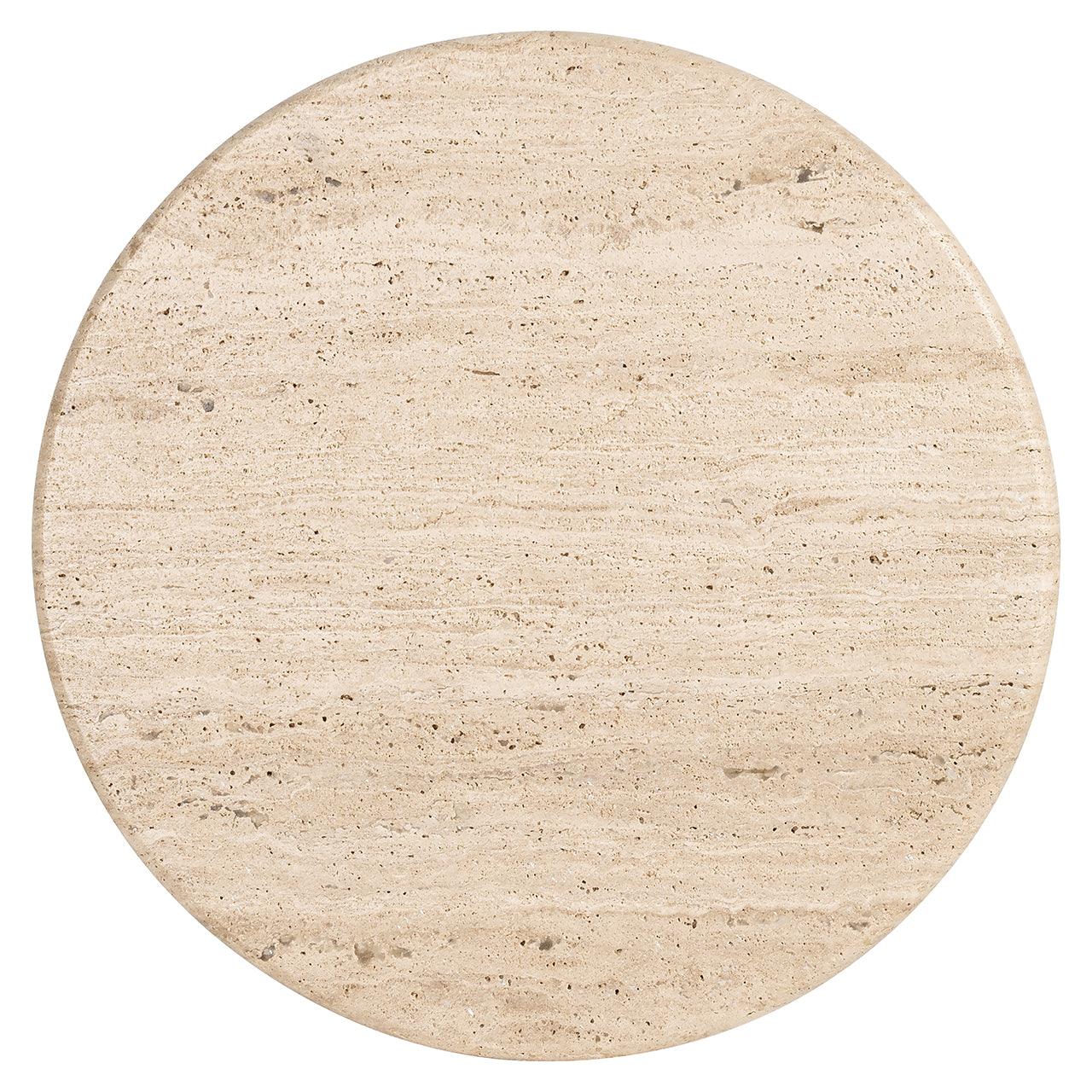 Richmond Interiors Runder Travertine Beistelltisch Douglas | ø 50 cm