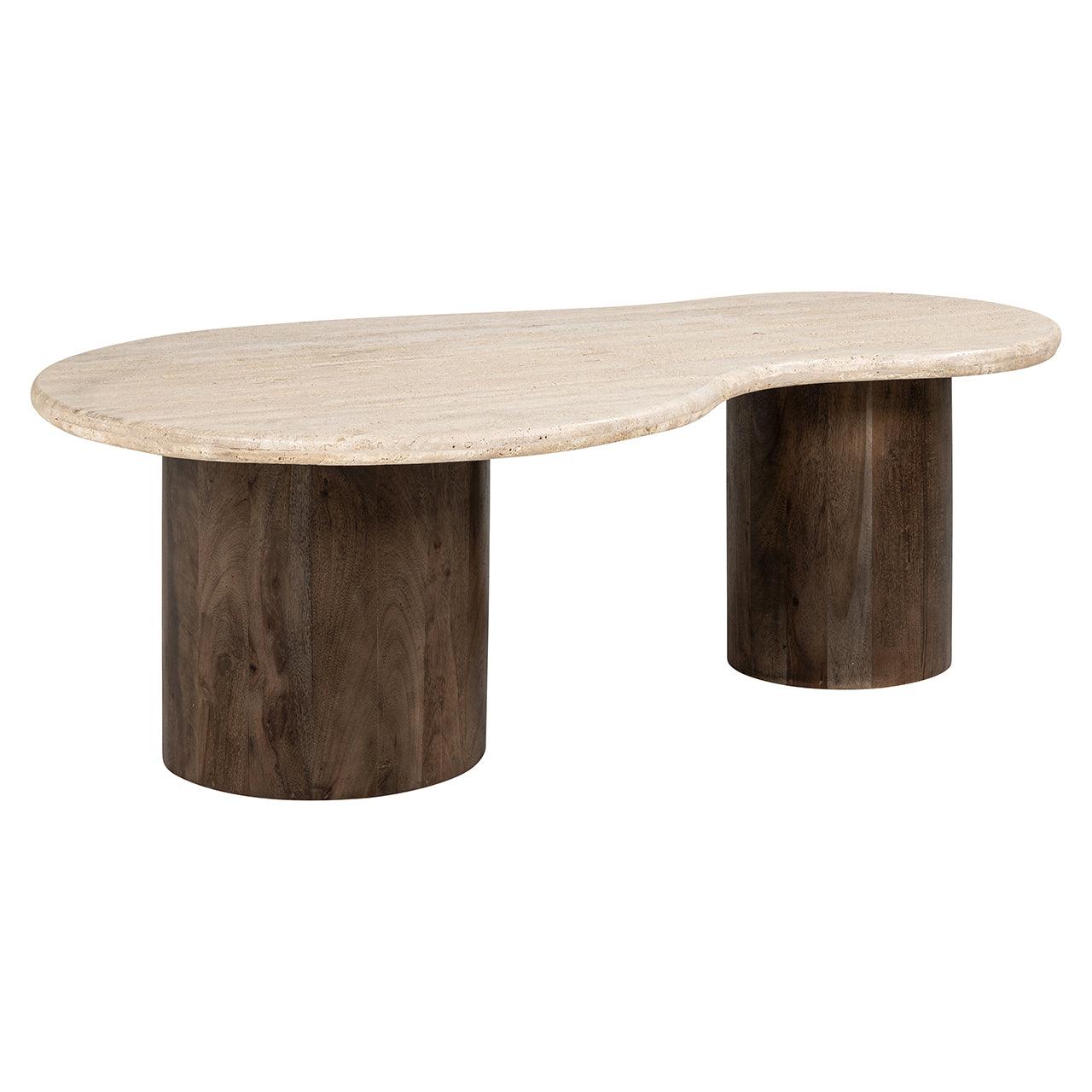 Richmond Interiors Oval Travertine Coffee Table Douglas | 120x70 cm