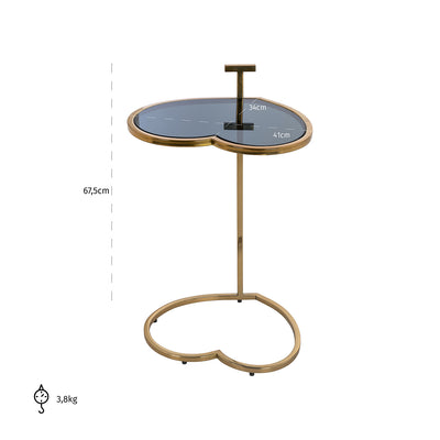 Richmond Interiors Side Table Love Heart | gold