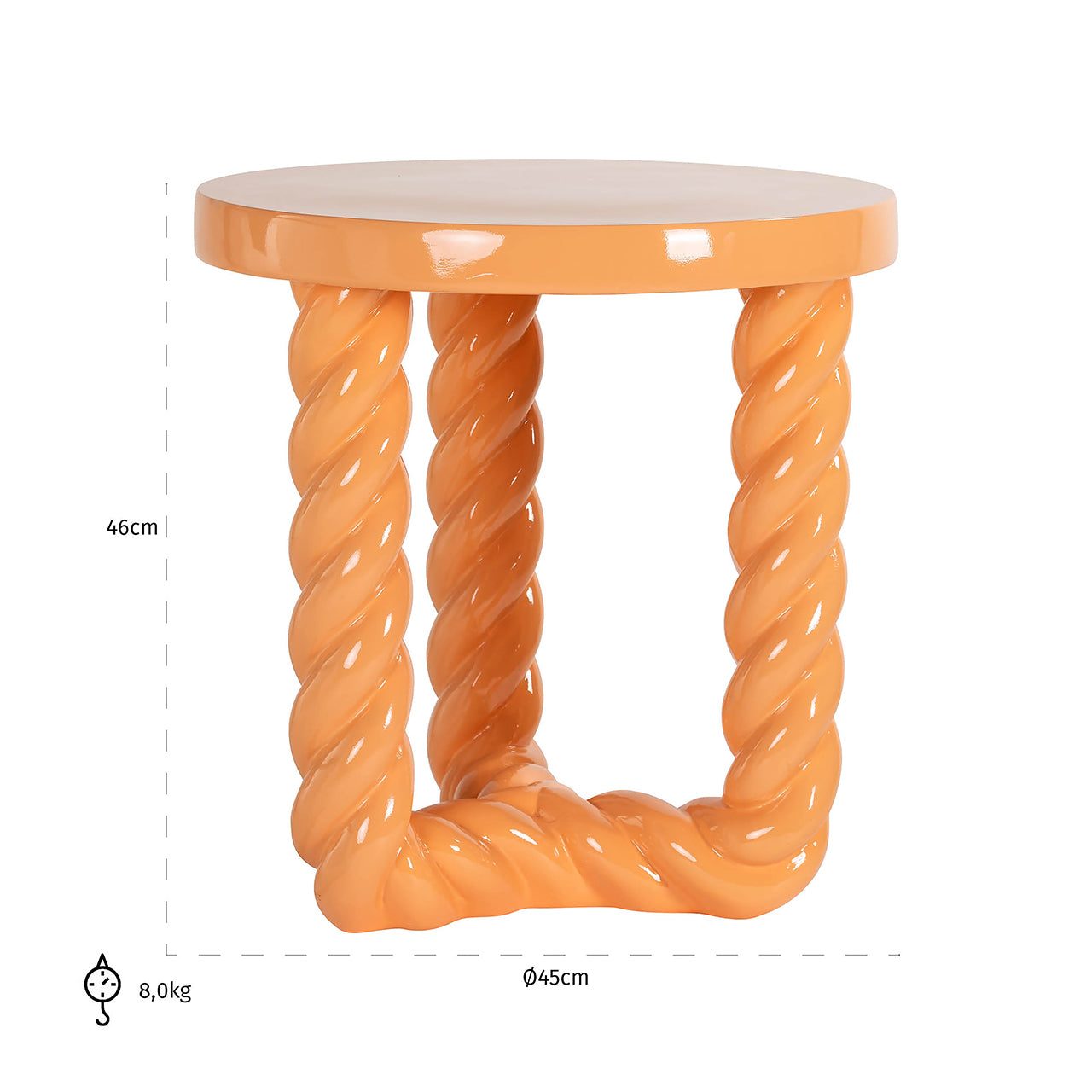 Richmond InteriorsRosly Side Table | Orange