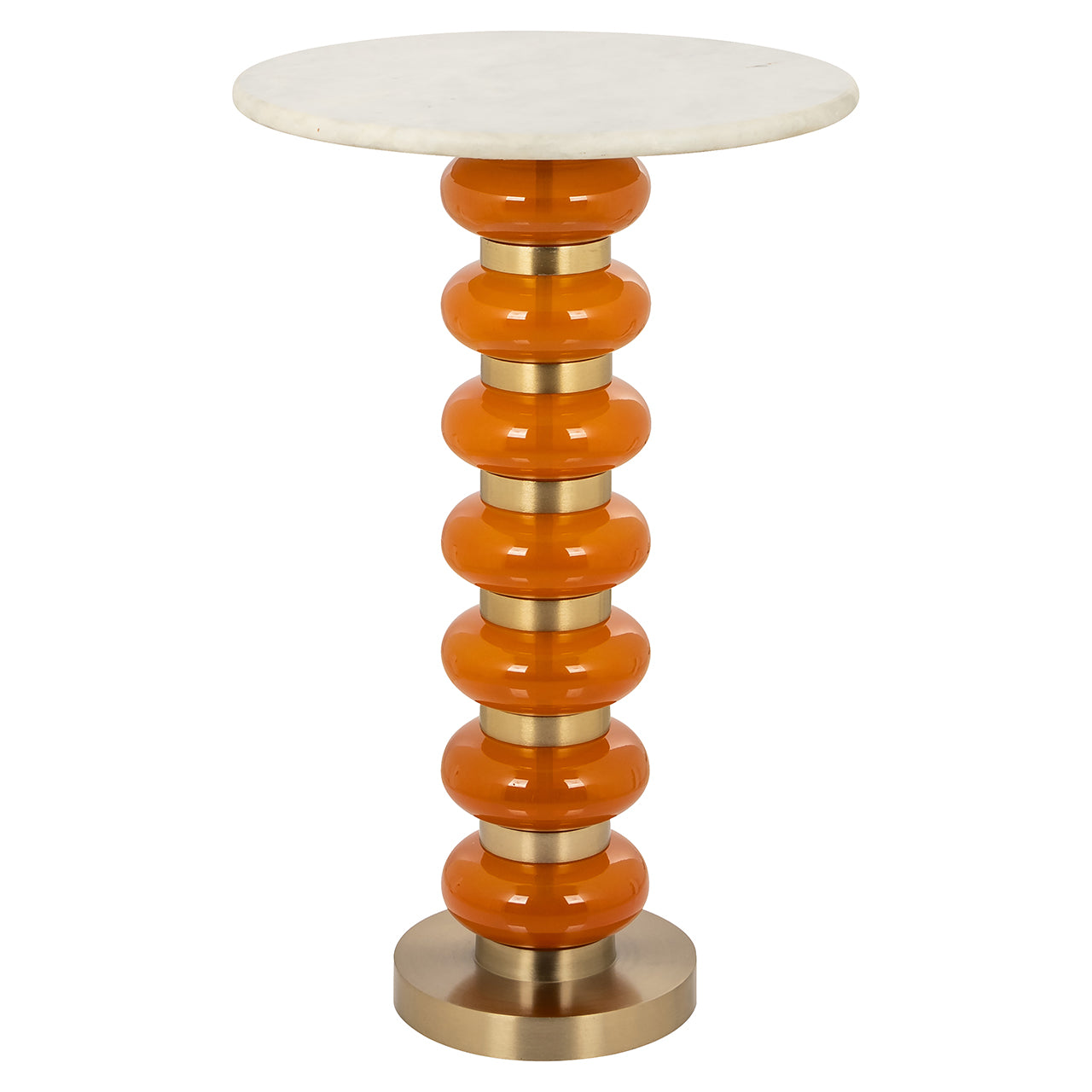 Richmond Interiors runder Beistelltisch Barbara | orange-gold