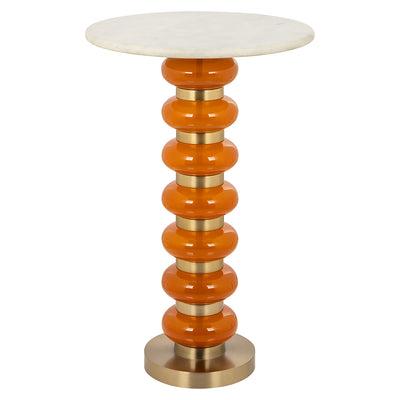 Richmond Interiors runder Beistelltisch Barbara | orange-gold