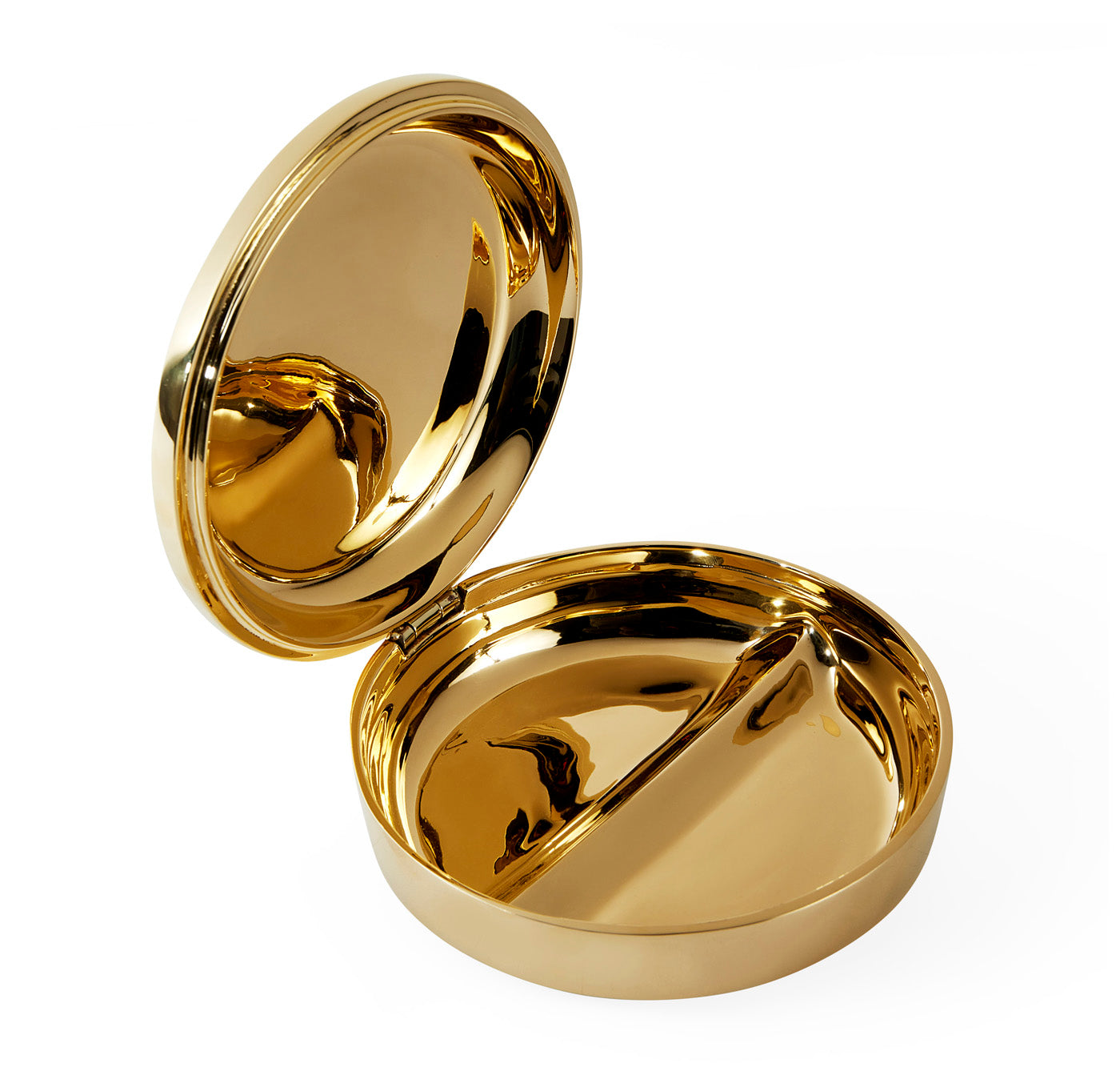 Jonathan Adler Runde Pillendose Adderall aus massivem Messing | Gold