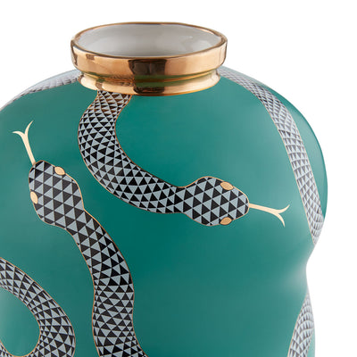 Jonathan Adler Vase Eden Cinched | blaugrün