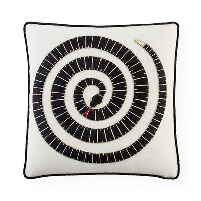 Jonathan Adler besticktes Kissen Eden Snake | 40x40 cm