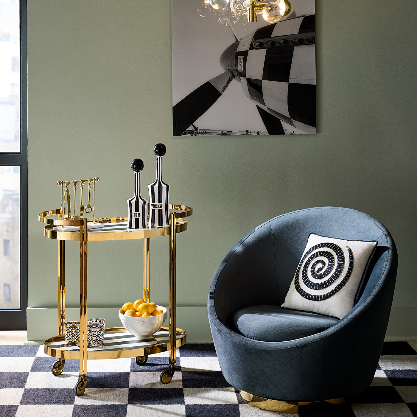 Jonathan Adler Op Art Servierwagen