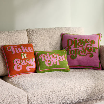 Jonathan Adler Needlepoint Kissen Take It Easy