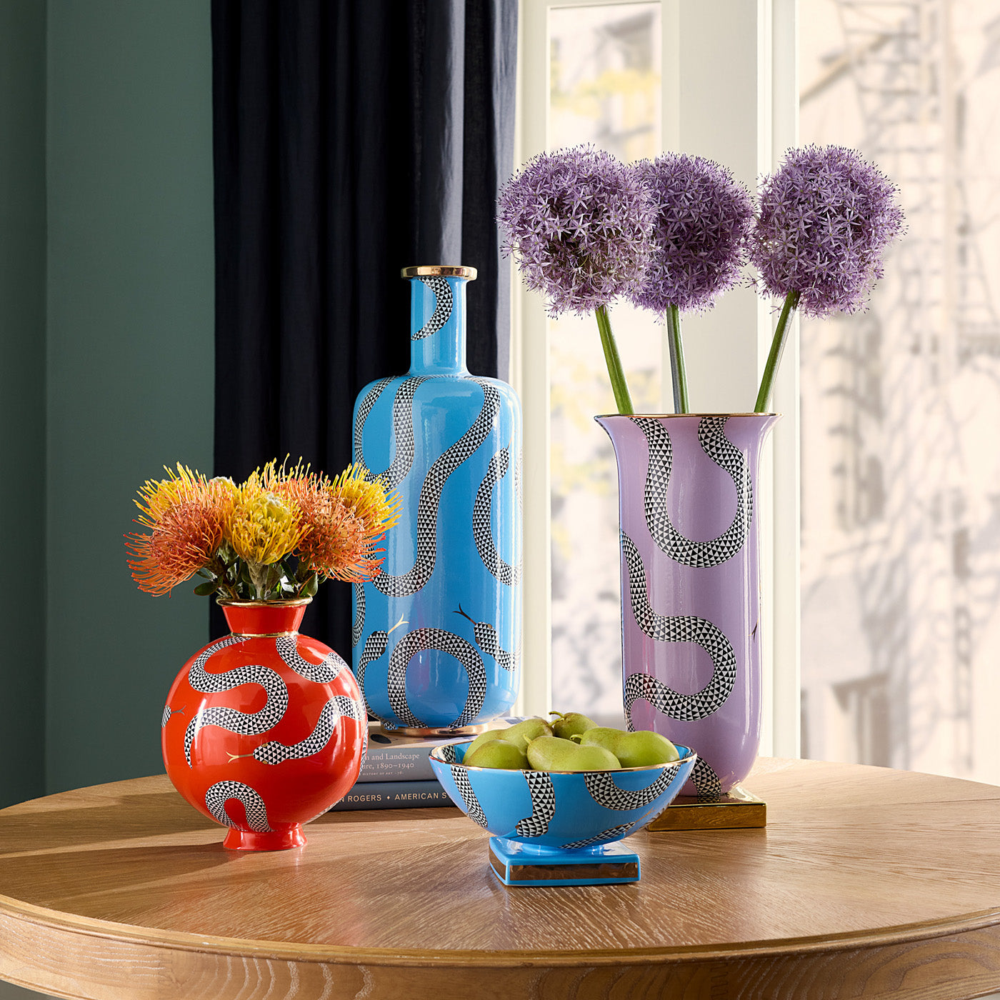 Jonathan Adler Vase Eden Tall Bottle | Blau