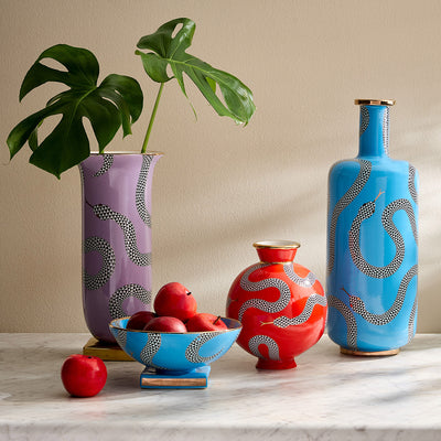 Jonathan Adler Vase Eden Tall Bottle | Blau