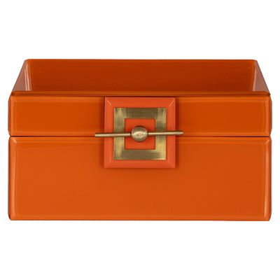 Richmond Interiors Schmuckkästchen Aufbewahrungsbox Bodine orange | groß