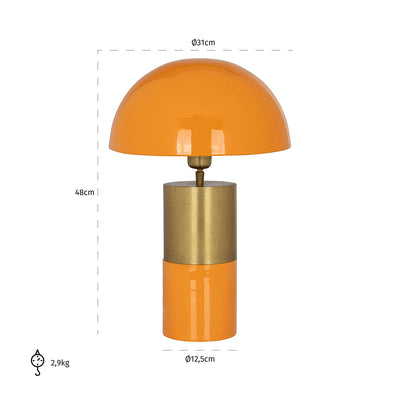 Richmond Interiors Table Lamp Twilla | Orange-Gold