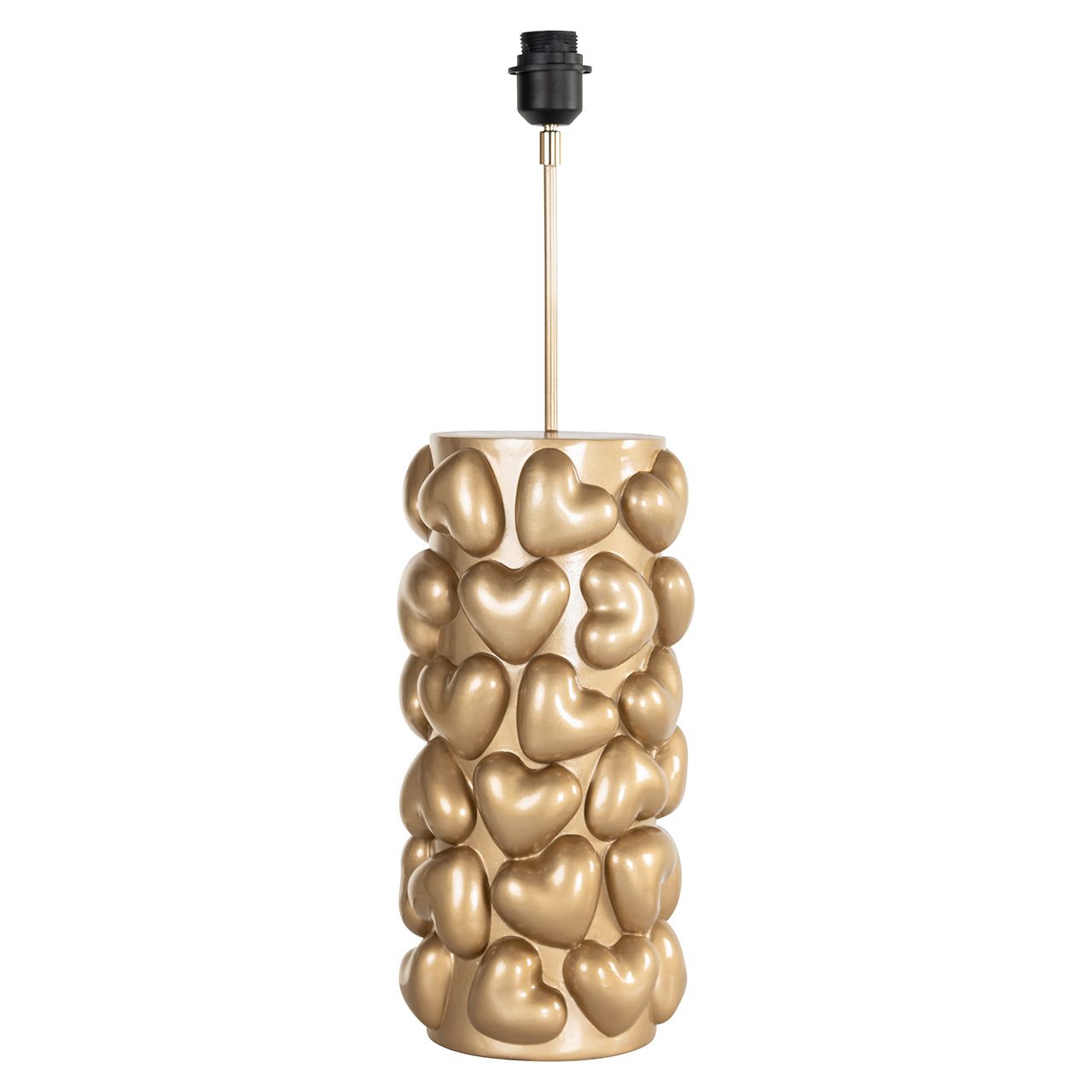 Richmond Interiors Tischlampe Nancy mit Herzen | gold