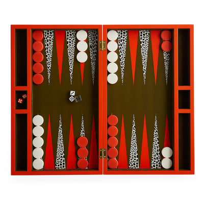 Jonathan Adler Backgammon Spiel Leopard