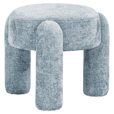 Richmond Interiors Chenille-Hocker Holly | hellblau