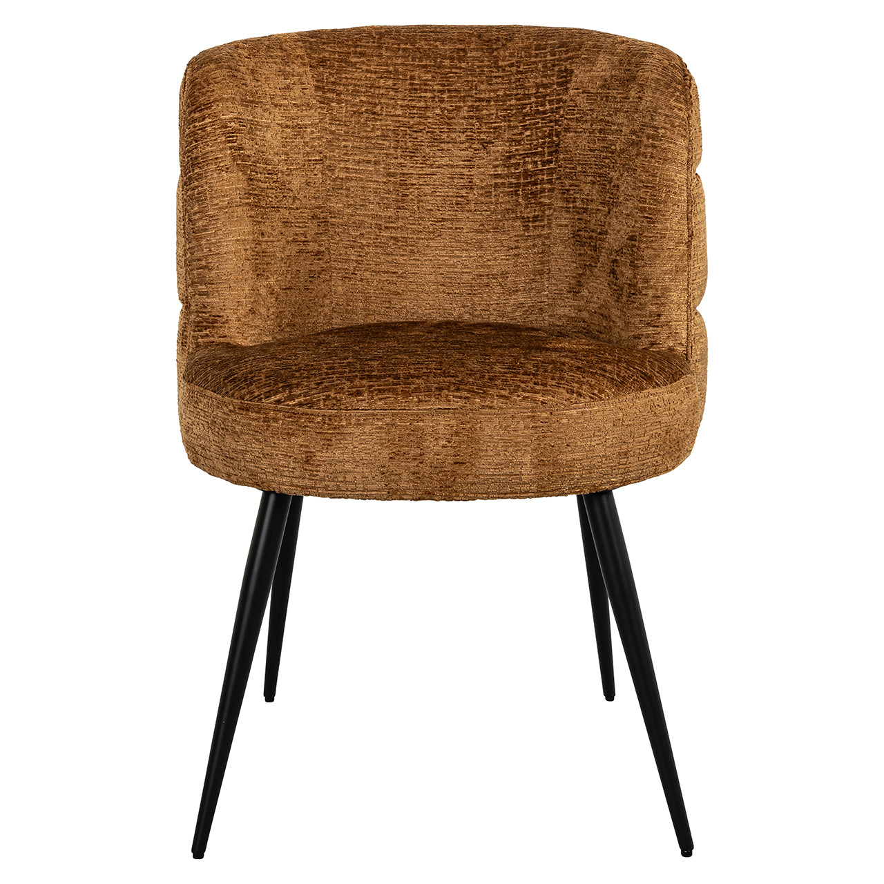 Richmond Interiors Chenille-Esszimmerstuhl Stella | cognac