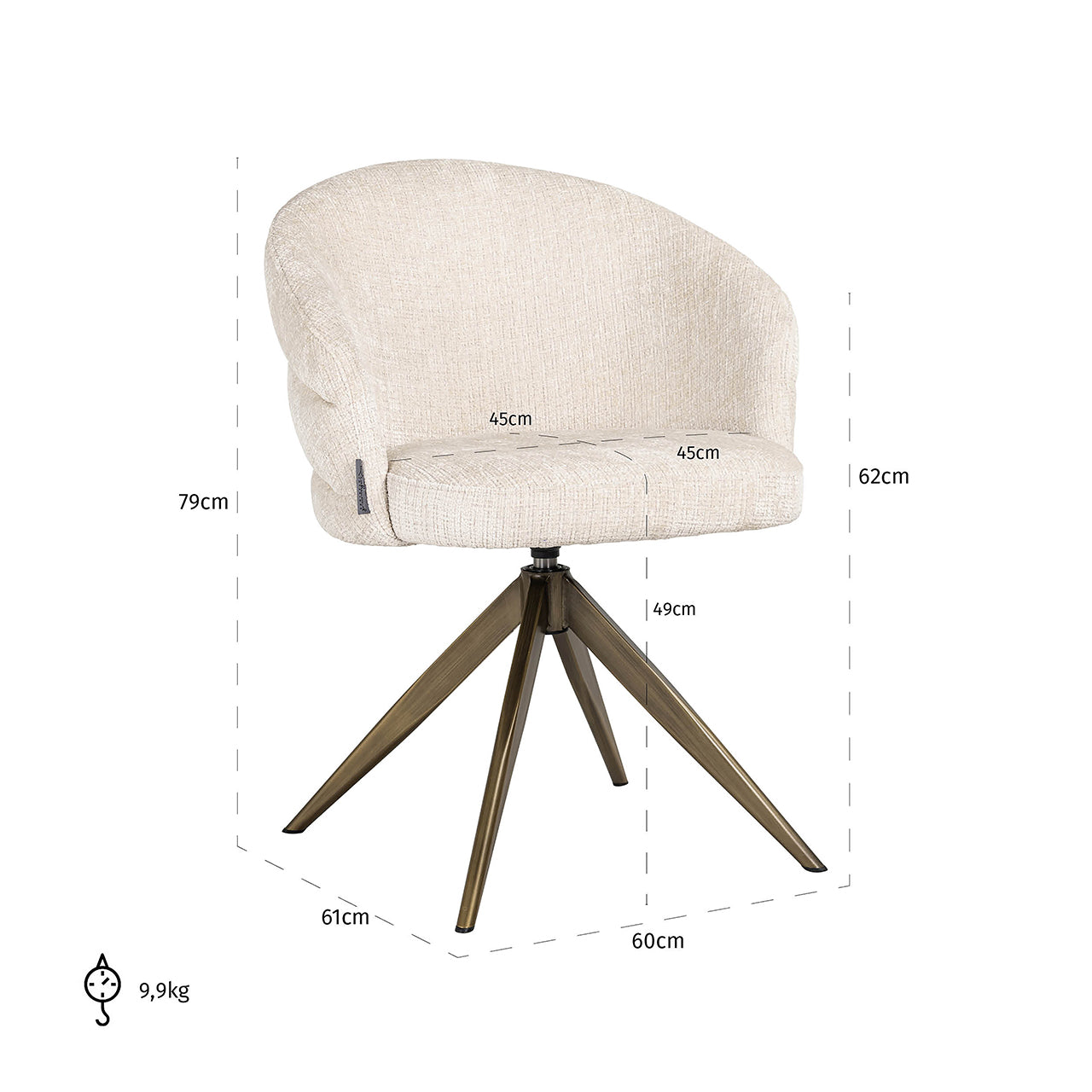 Richmond InteriorsZendaya Swivel Chair | Niagara 902 beige