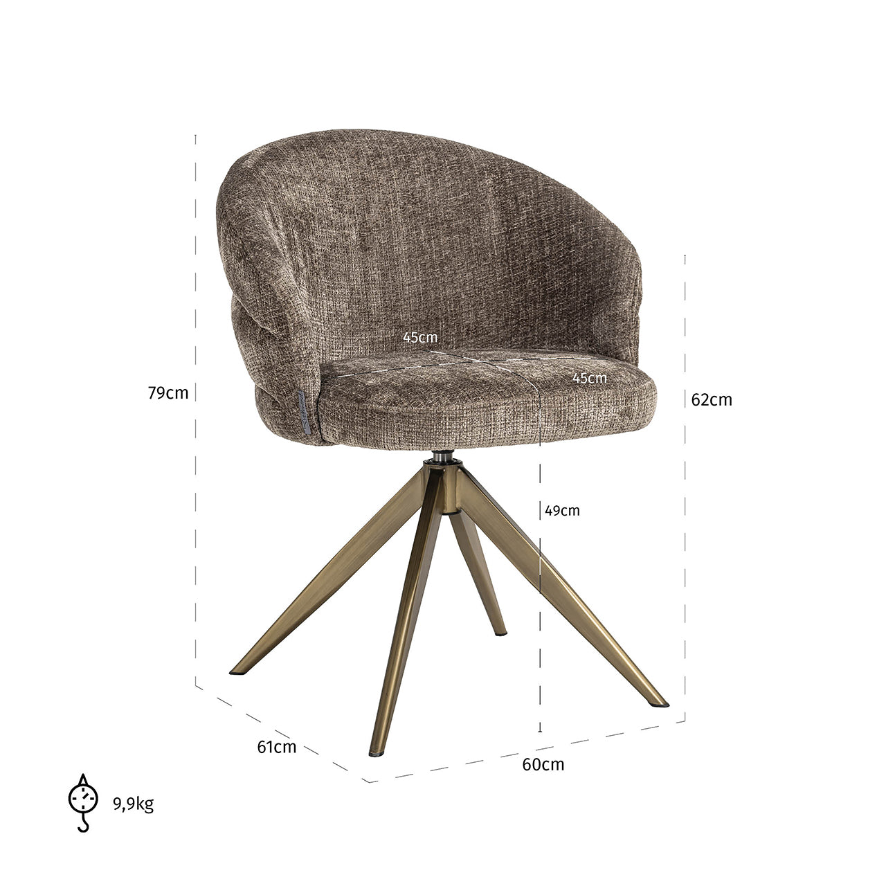 Richmond InteriorsZendaya Swivel Chair | Niagara 104 Stone