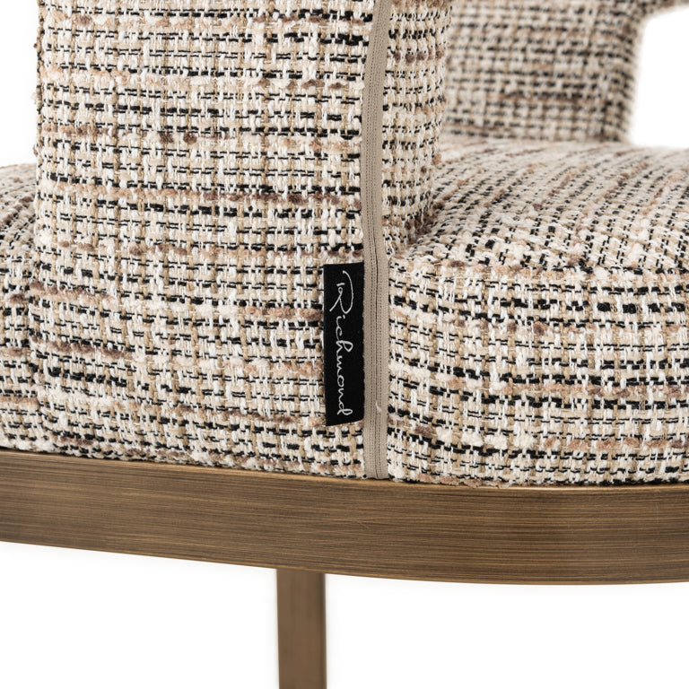 Richmond InteriorsChenille Swivel Chair Cheyenne | Desert