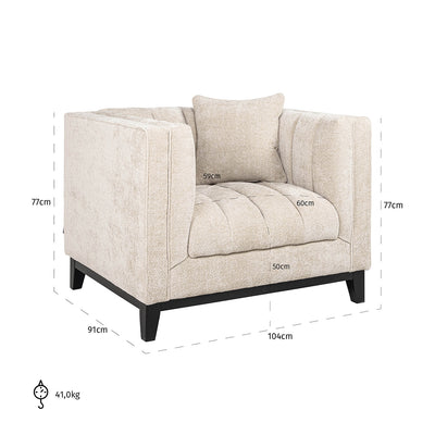 Richmond InteriorsBeauchamp Armchair | Unicorn 11 cream