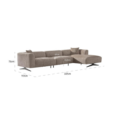 Richmond Interiors 3-Sitzer Sofa Hoxton mit Lounge rechts | beige