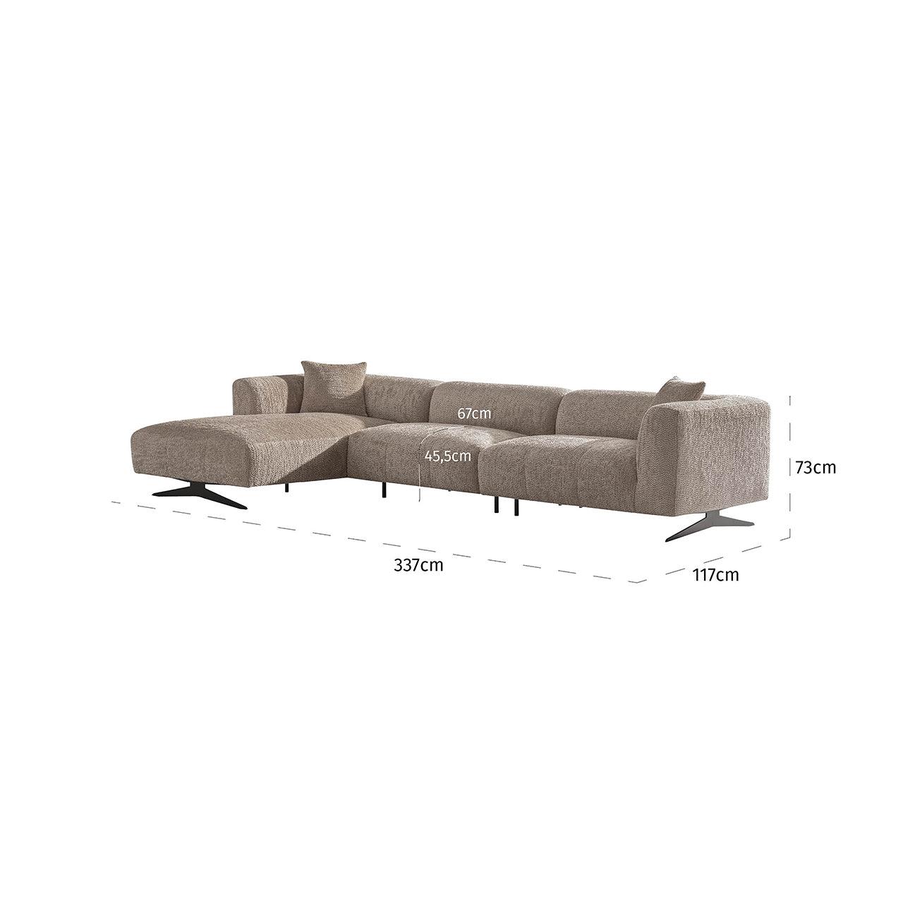 Richmond Interiors 3-Sitzer Sofa Hoxton mit Lounge links | beige