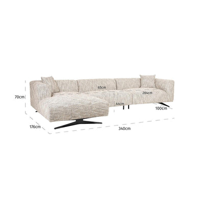 Richmond Interiors 3-Sitzer Sofa Hoxton mit Lounge links | nature