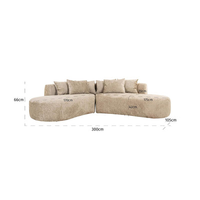 Richmond Interiors 4-Sitzer Ecksofa Cassie | desert