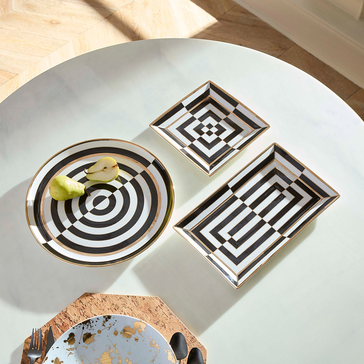 Jonathan Adler Rechteckige Servierplatte Op Art | 34x21 cm