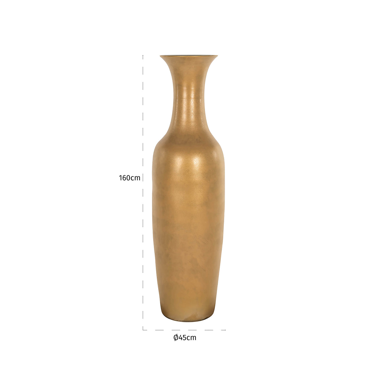 Richmond Interiors XL Bodenvase Macie gold | H 160 cm