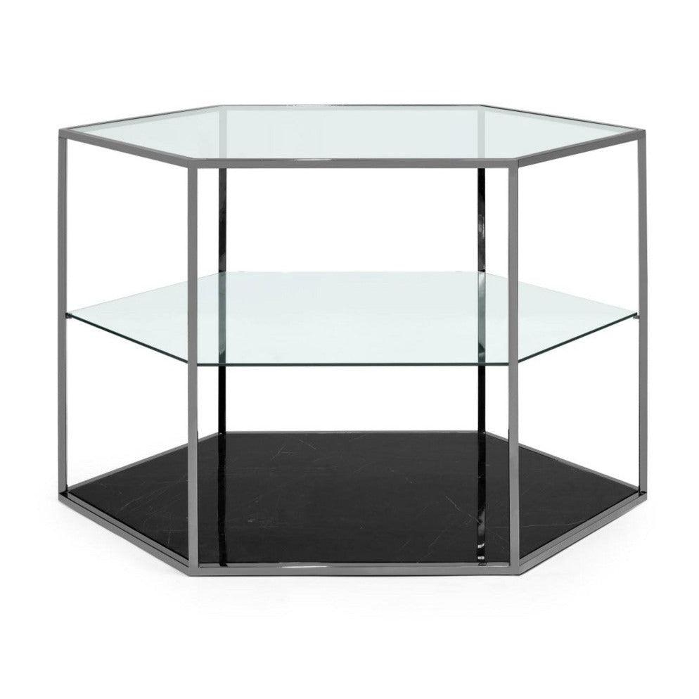 Abhika Sechseckige Vitrine Deluxe | 145x95 cm