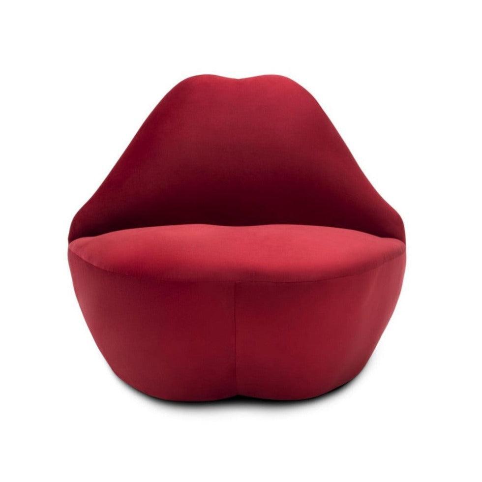 Abhika Sessel Lips Kussmund | Dunkelrot