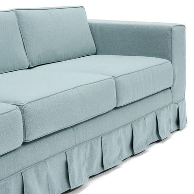 Abhika Abhika Sofa Gothit Balza aus weicher Wolle Azurblau | 265 cm Codeso Living