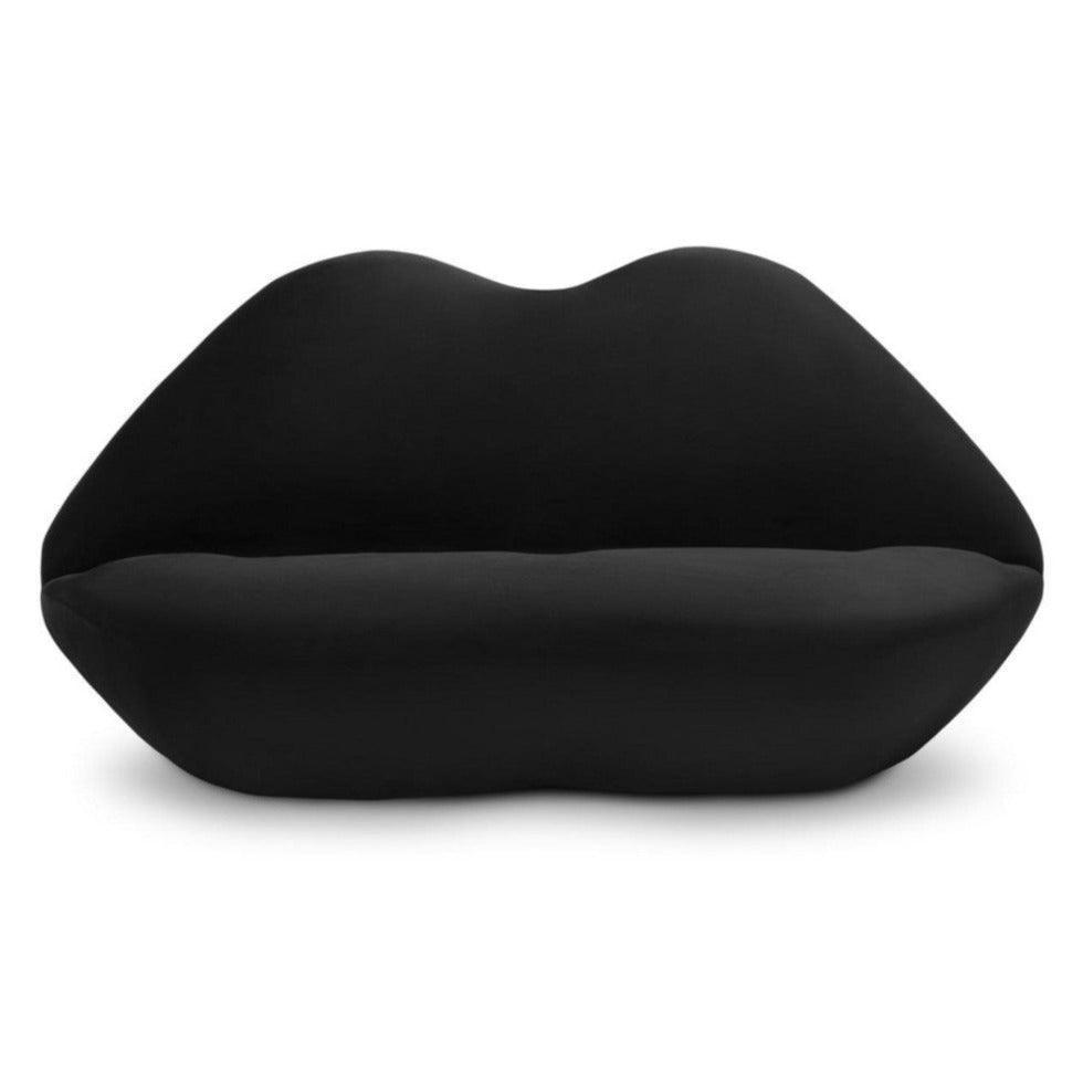 Abhika Sofa Kissy in Lippenform | Schwarz