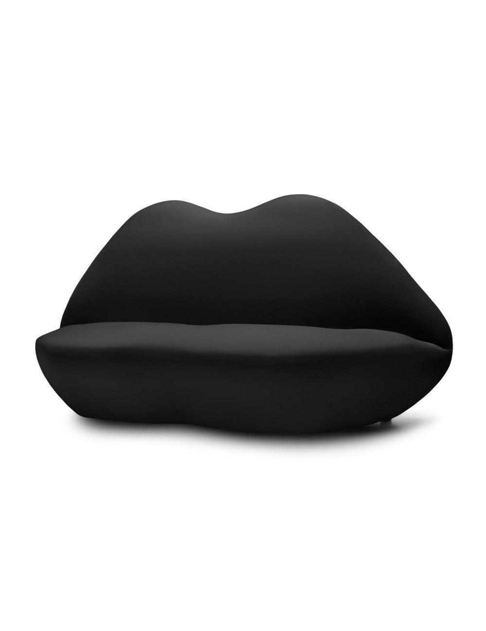 Abhika Sofa Kissy in Lippenform | Schwarz