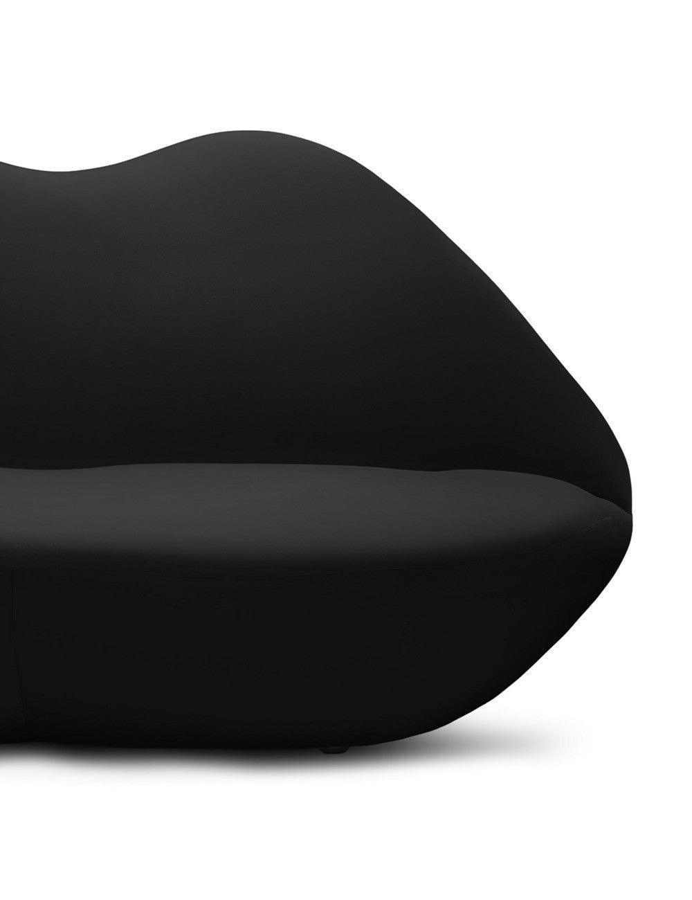 Abhika Sofa Kissy in Lippenform | Schwarz