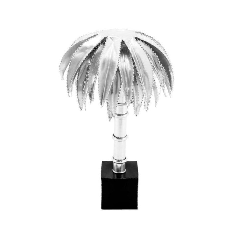 Abhika Tischlampe Palmery Silber | H 30 cm