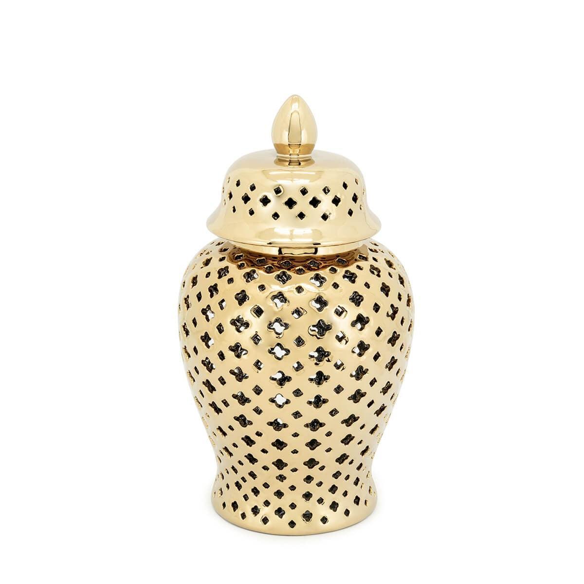 Abhika Vase Ming Cross Gold | H 38 cm