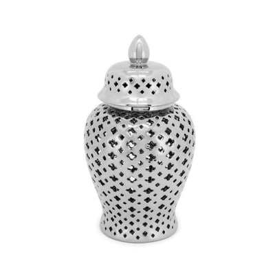 Abhika Vase Ming Cross Silber | H 38 cm