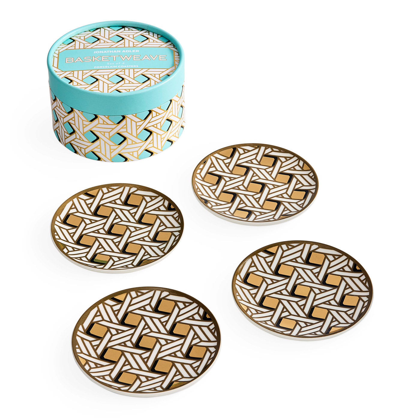 Jonathan Adler Untersetzer Basketweave 4-teilig