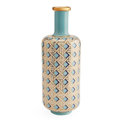 Jonathan Adler Vase Basketweave Tall Bottle