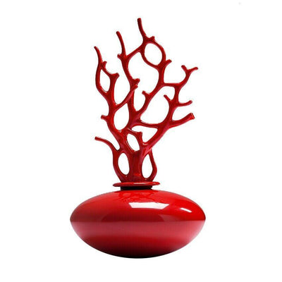 Bosa Skulptur Koralle mit Vase Baloo im Set | Glossy Fire Red