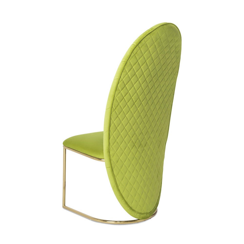 Abhika velvet dining chair Garda Leaf