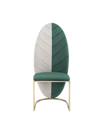 Abhika velvet dining chair Garda Leaf