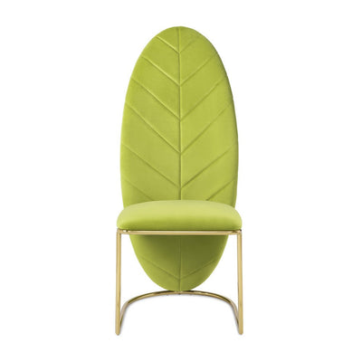 Abhika velvet dining chair Garda Leaf