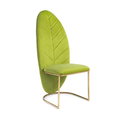 Abhika velvet dining chair Garda Leaf